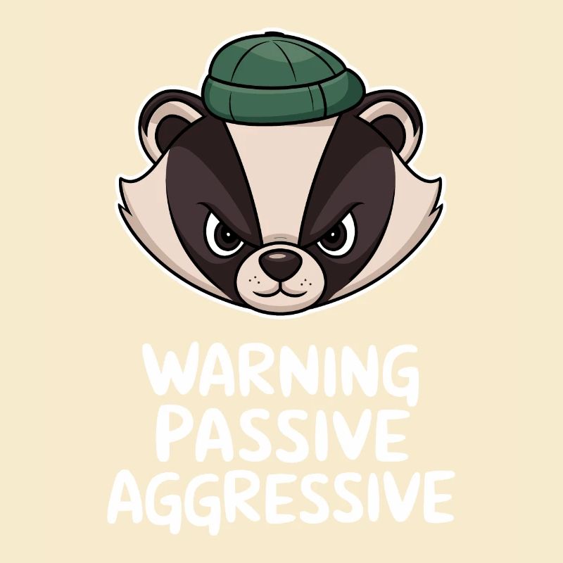 Attention passive aggressive badger with cap