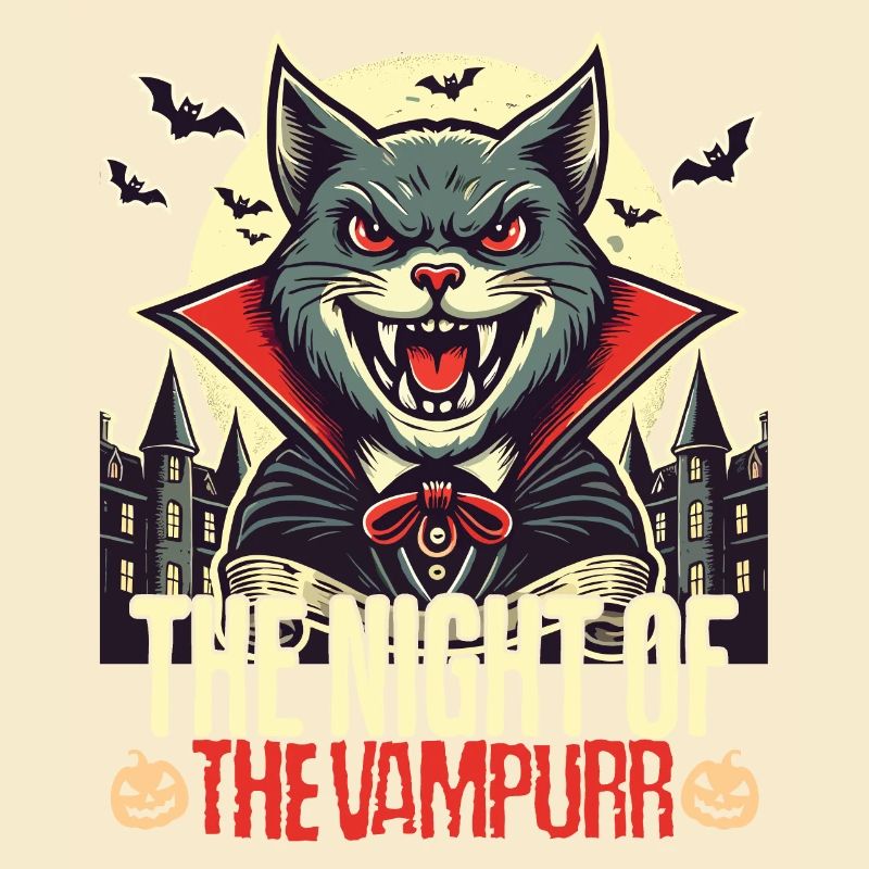Chat vampire La nuit du vampire