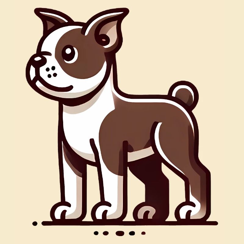 Dessin animé Boston Terrier Graphique