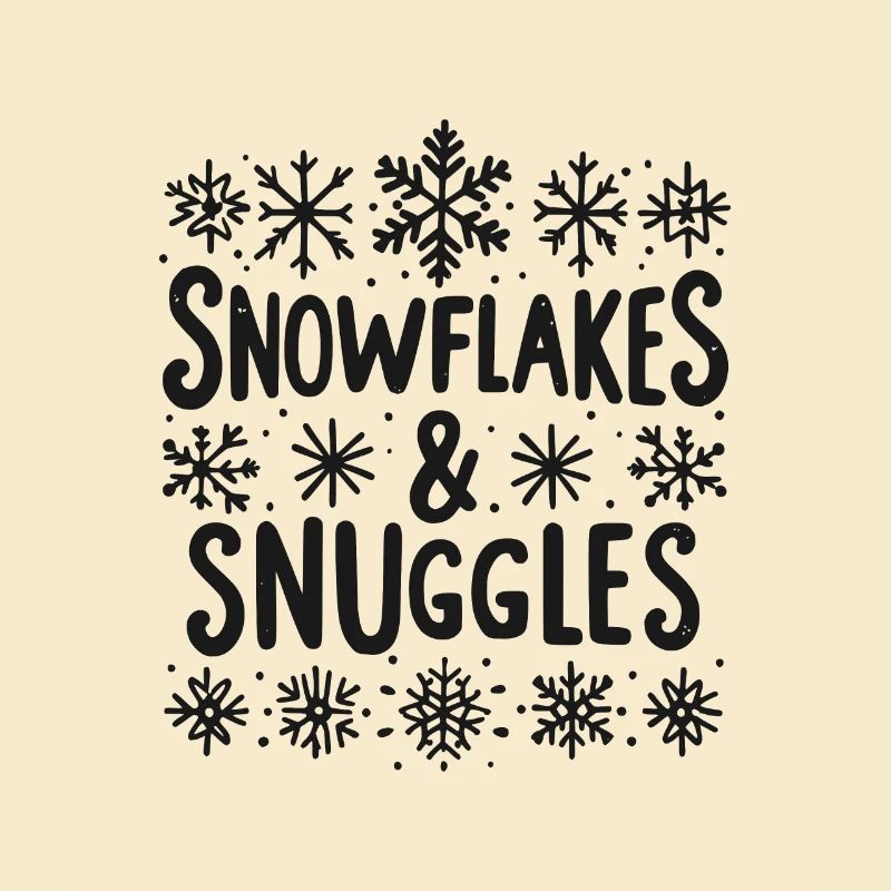 Schneeflocken und Kuscheln