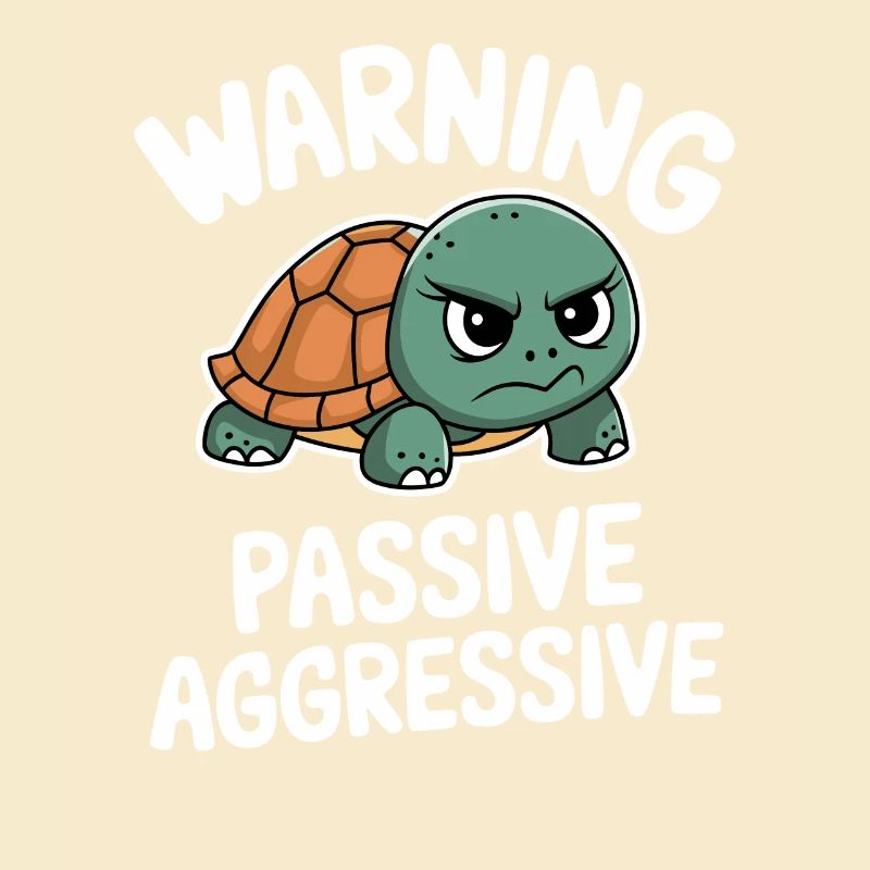 Warning Passive Aggressive Turtle