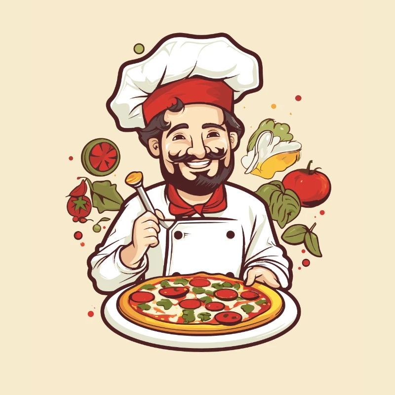 Pizzabäcker Grafik