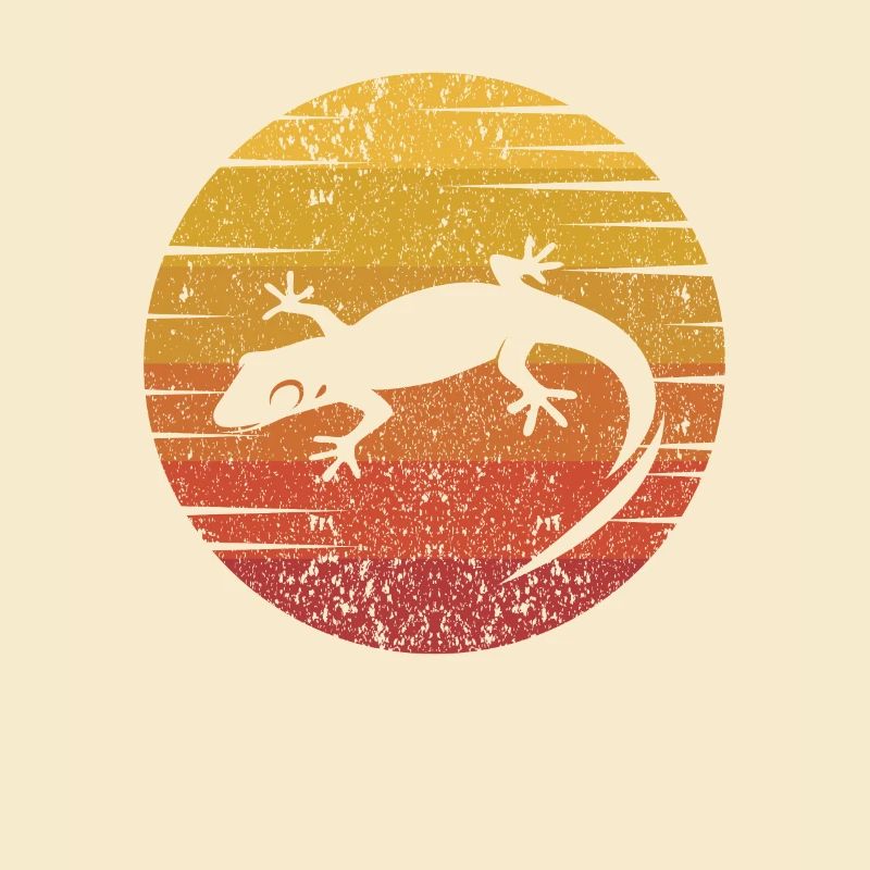 Retro Lizard Gekkota Crested Gecko Expert Leopard