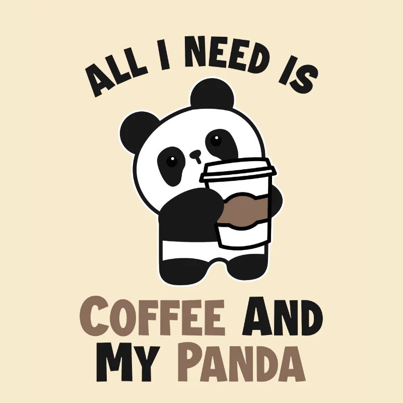 Le café et mon panda Panda Ours Ami Amant Géant