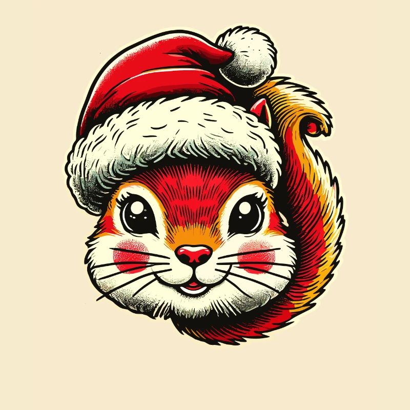 Fröhliches Eichhörnchen Weihnachten