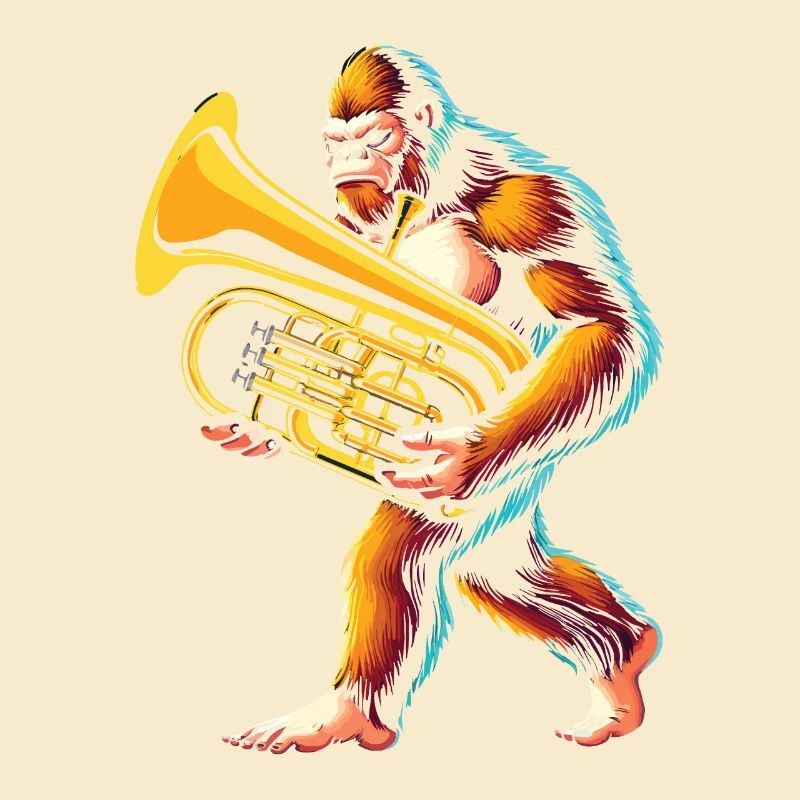 Yeti Gorilla avec euphonium