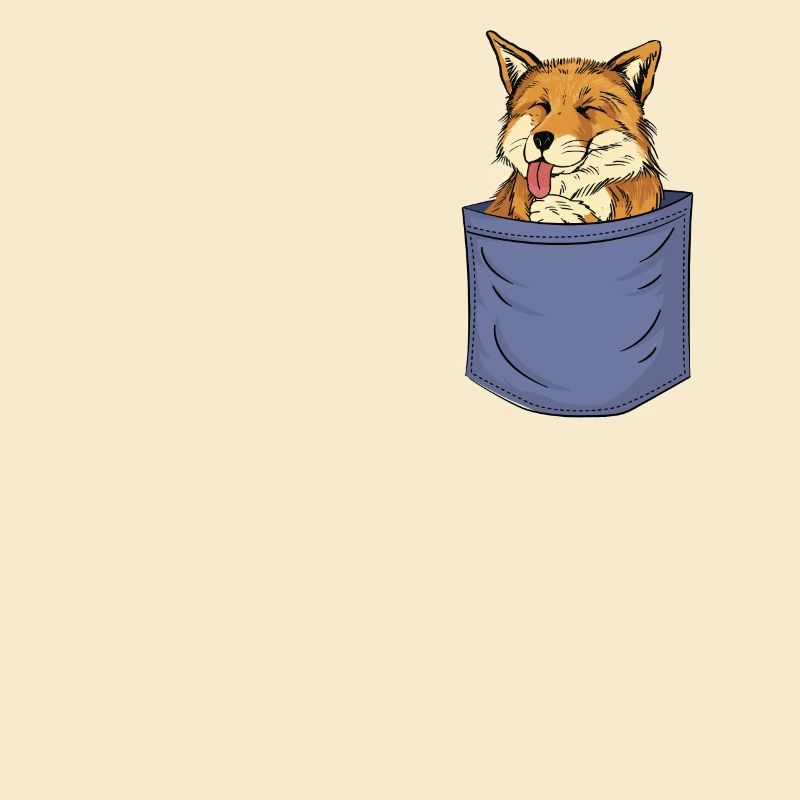 Fox Chest Pocket Canidae Caninae Red Fox Fox