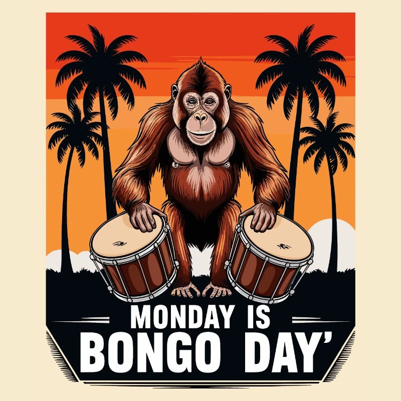Monkey Bongo Drummer