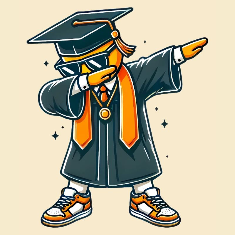 Coole Absolvent Dab Pose Illustration