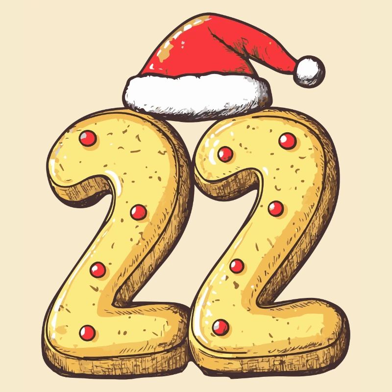 Biscuit de Noël à 22 chiffres