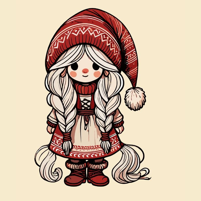Mignon elfe de Noël style scandinave