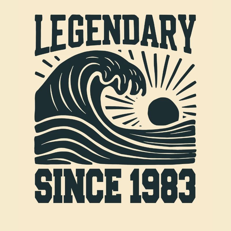 Legendary since 1983 Birthday Wave