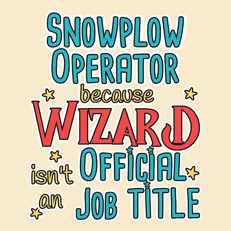 Snowplow Operator Wizard Schneepflugfahrer