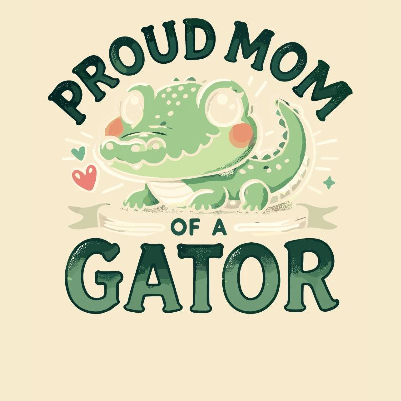 Stolze Mutter eines Alligators