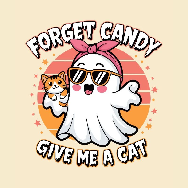 Halloween Cat Forget Candy Give Me A Cat