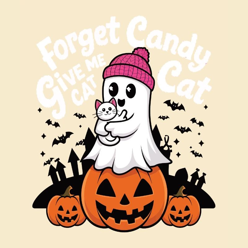 Halloween Cat Forget Candy Give Me A Cat