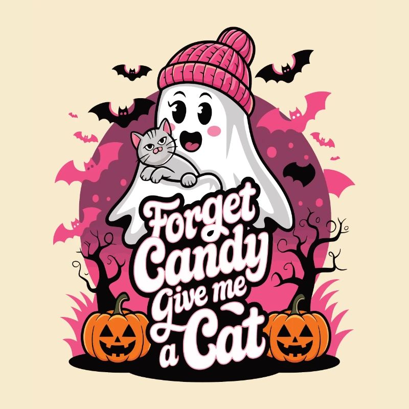 Halloween Cat Forget Candy Give Me A Cat