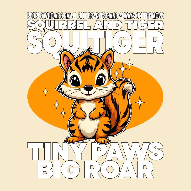 TINY PAWS BIG ROAR - EICHHÖRNCHEN UND TIGER - SQUITIGE