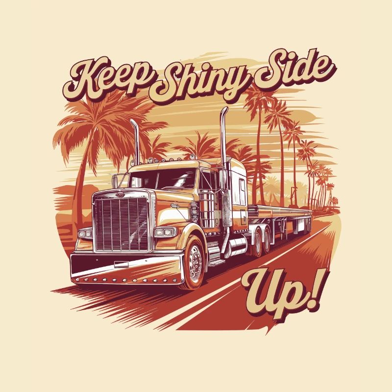 Trucker Keep The Shiny Side Up