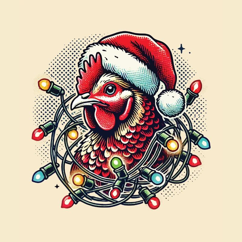 Weihnachtshuhn Mit Lichterkette