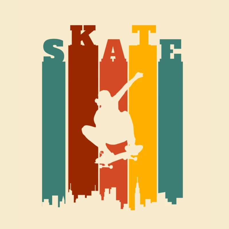 Skateboarder Retro