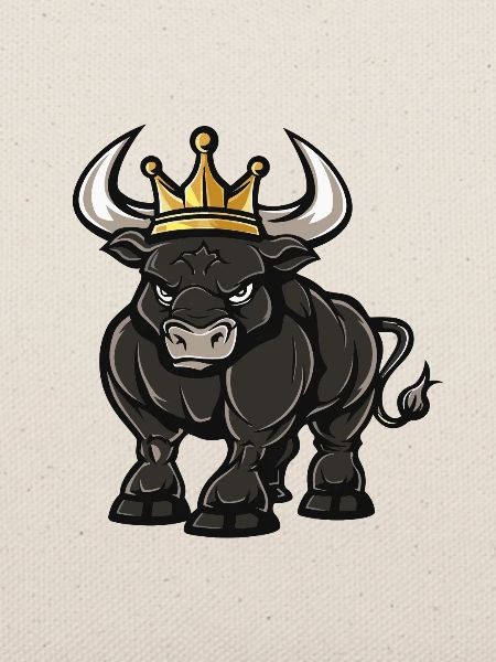 Stier Cartoon Krone