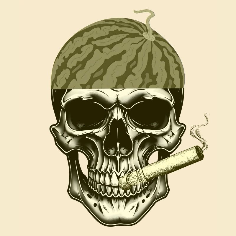 Watermelon Head Skull Styled