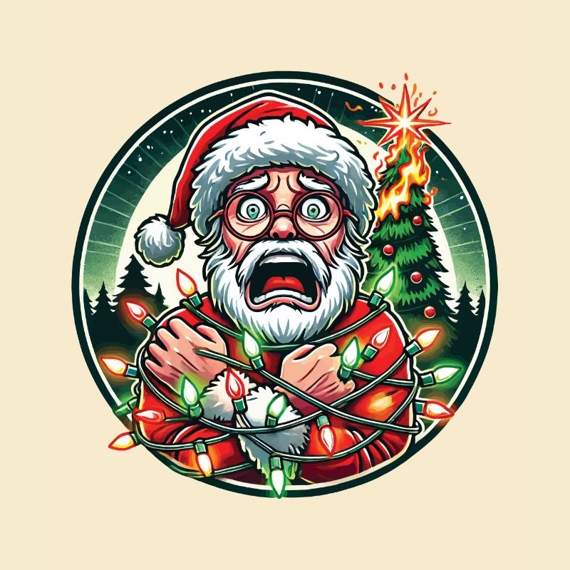Chaos de l’électrocution de Noël avec le Père Noël