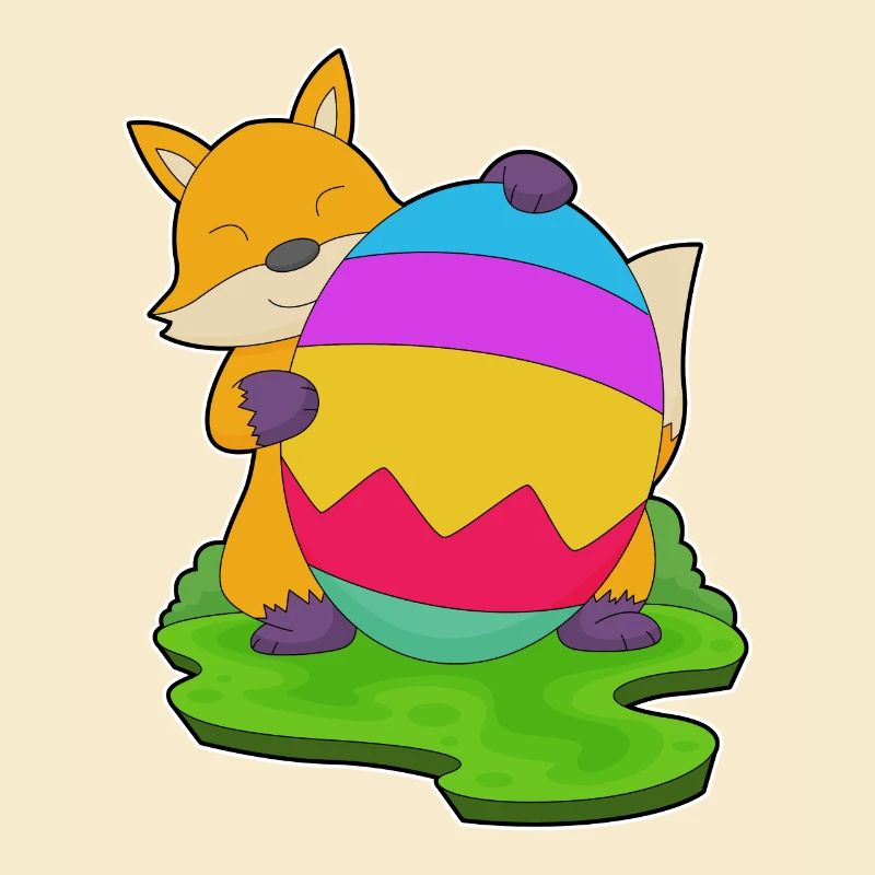 Fuchs Ostern Osterei
