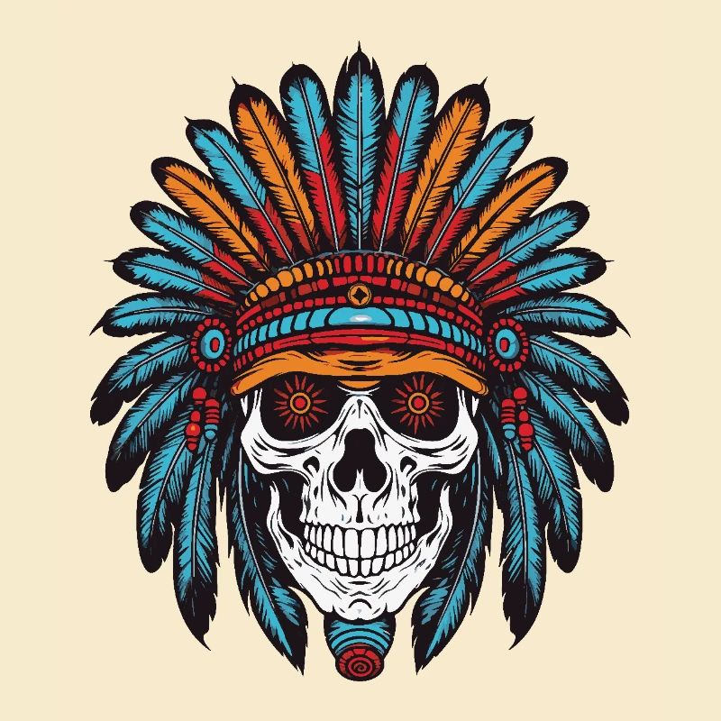 Apache Indianer Häuptling Totenkopf
