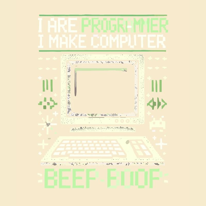 Ich bin Programmierer Ich mache Computer Piep Boop