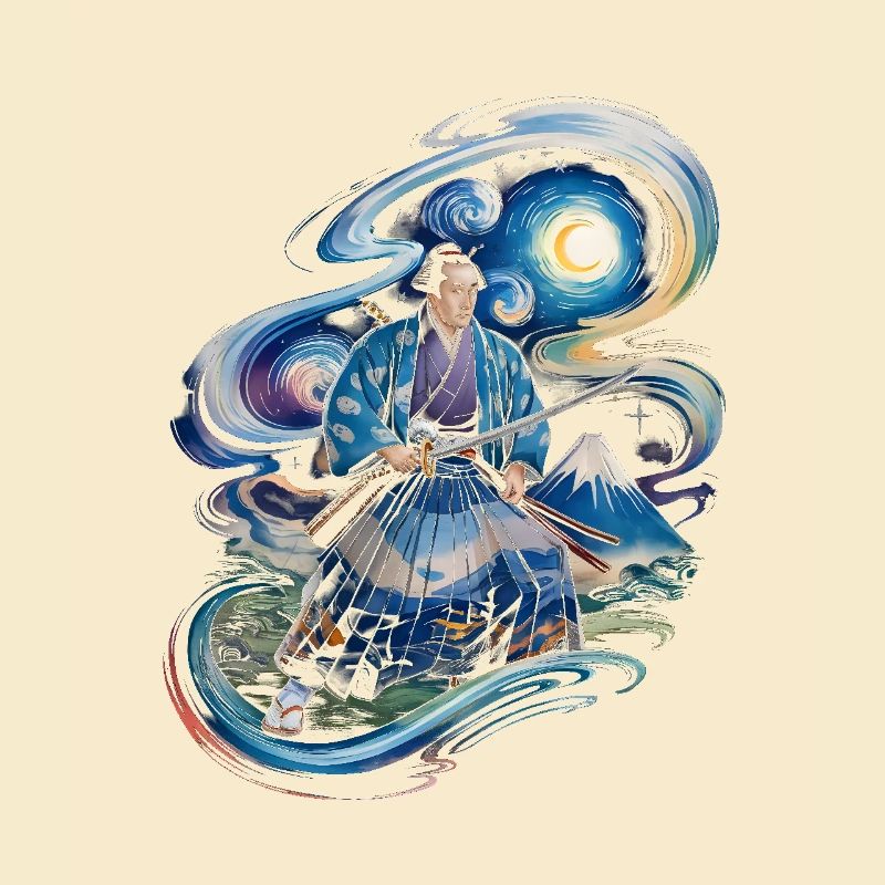 Samurai Ronin Mount Fuji japanisch