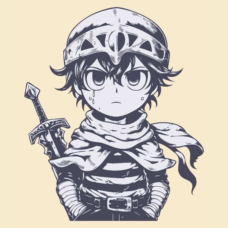 Petit chevalier de la forêt avec épée