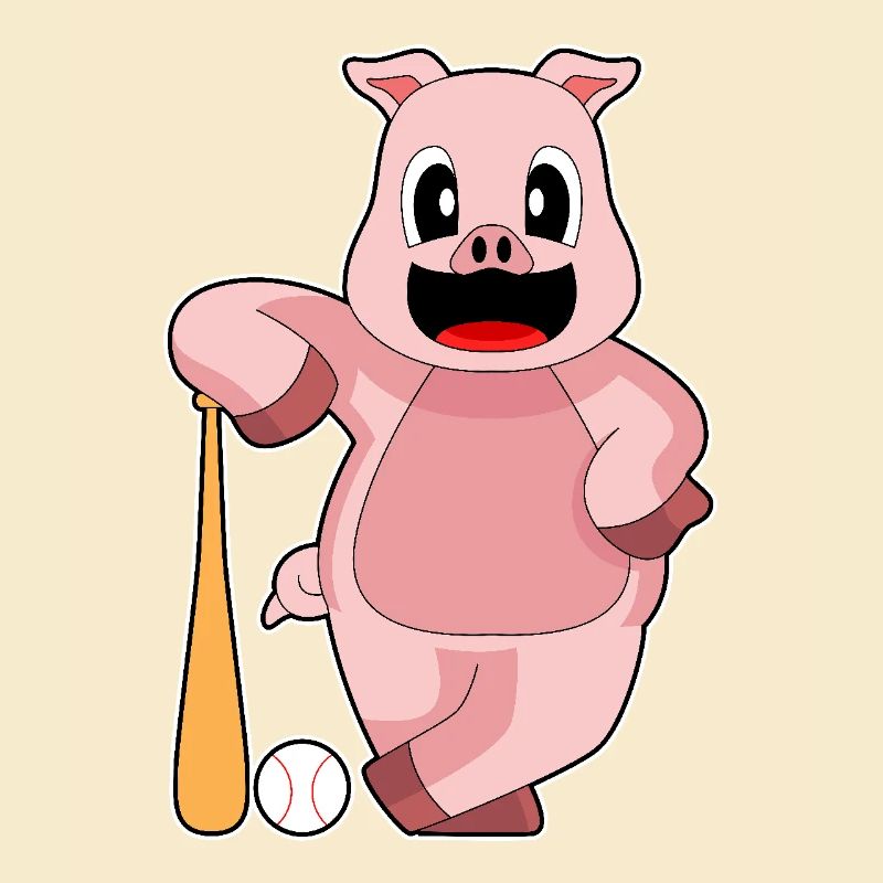 Pig Baseball Batte de baseball