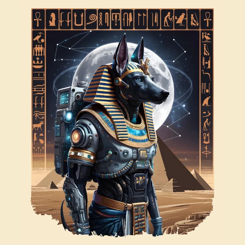 Ancient Anubis Astronaut Sci-Fi Design