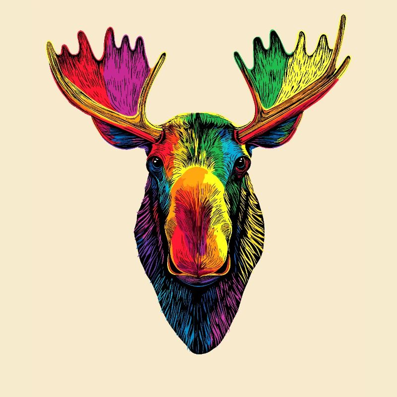Elch Moose Elchbulle Geweih Hirsch Wilde Elche