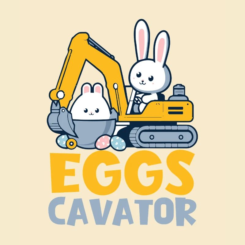 Eggs Cavator with Cute Rabbits