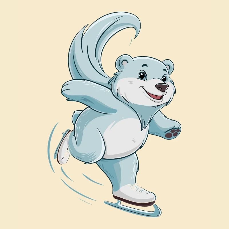 Eisbahn Eisbär Schlittschuhfahren