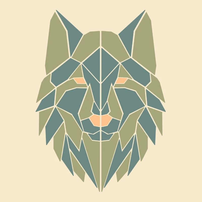 conception graphique de tête de chien colorée