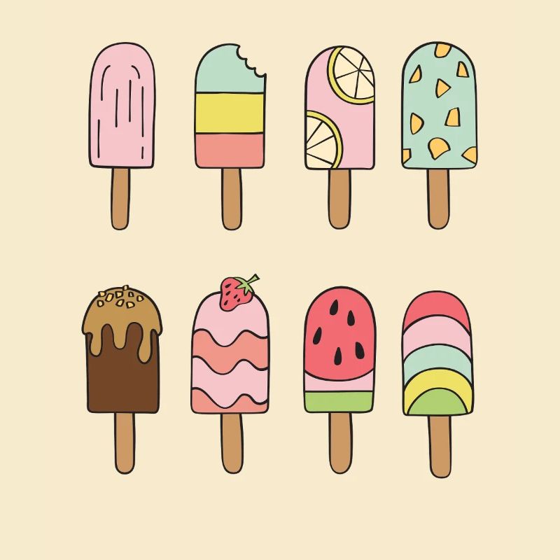Eiscreme Outfit Softeis Karneval Kostüm Eis