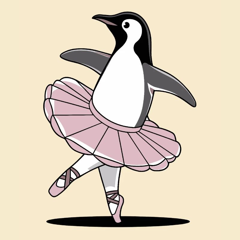 Eleganter Pinguin im Ballett-Tutu