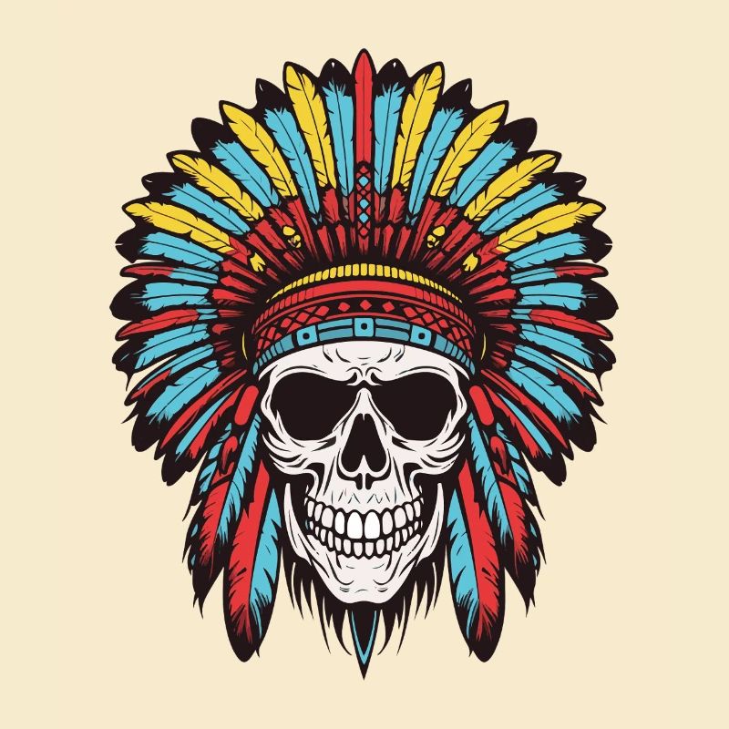 Apache Indianer Häuptling Totenkopf