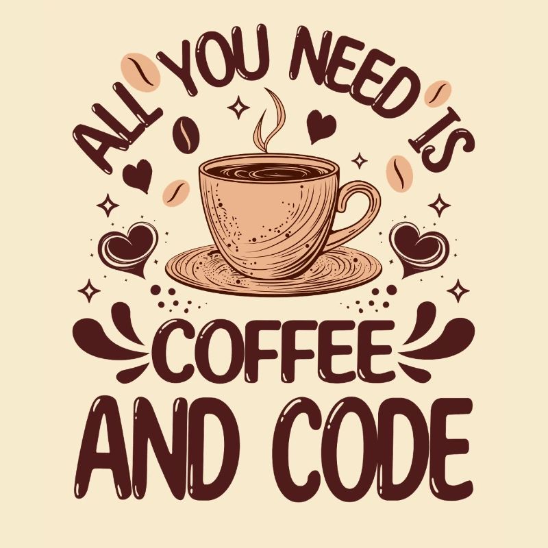 Alles, was Sie brauchen, ist Kaffee und Code Lustiger Programmierer