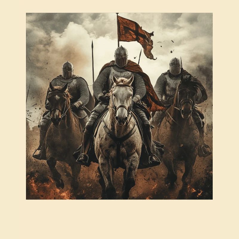 Ritter auf Pferd