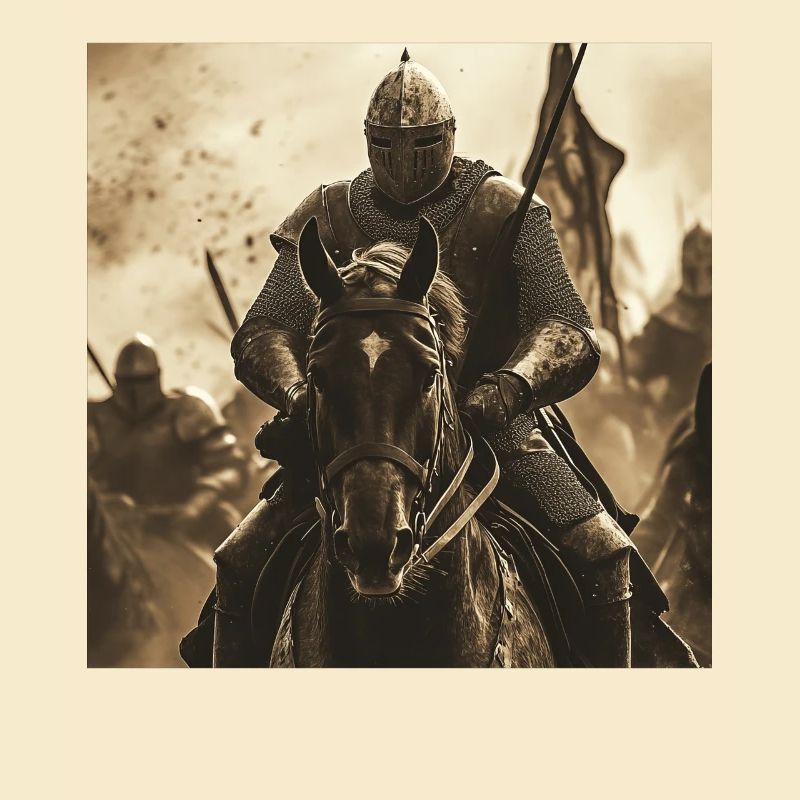 Ritter auf Pferd