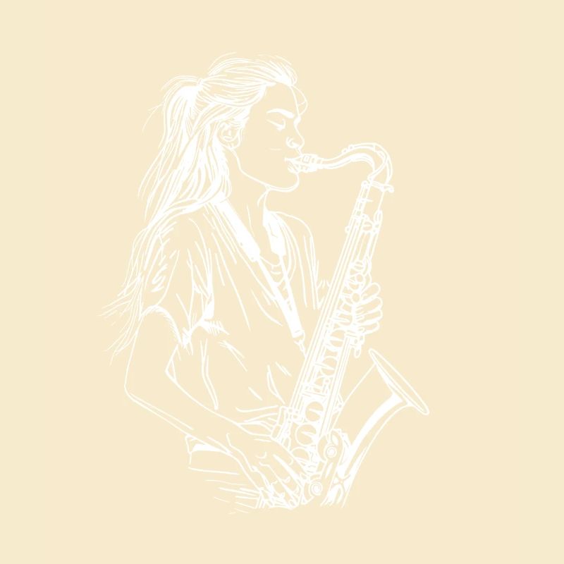 Weiblicher Saxophonist