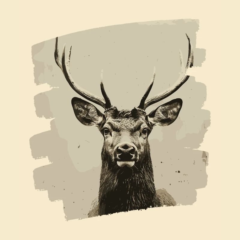Hirsch mit Geweih