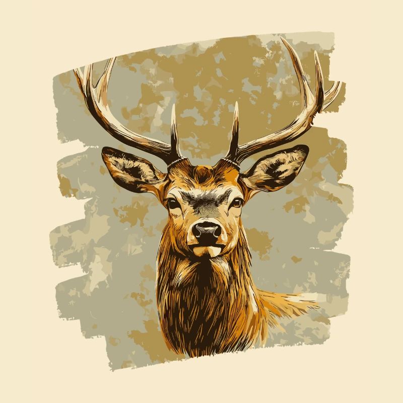 Hirsch mit Geweih