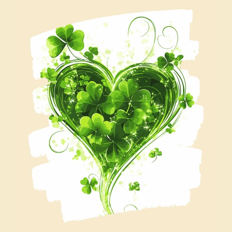 Saint-Patrick Shamrock Heart
