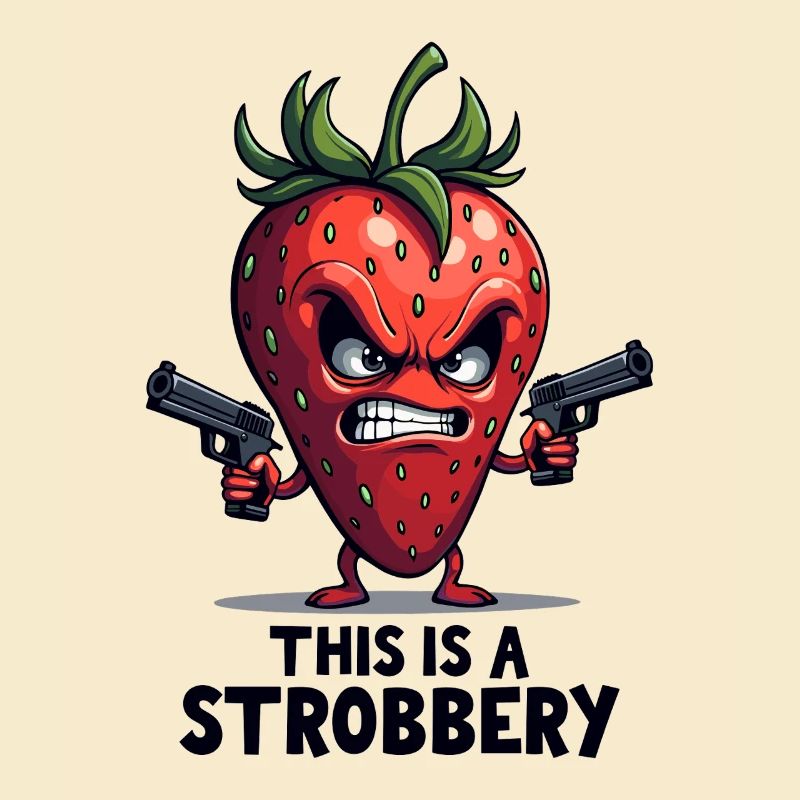 This Is A Strobbery – Funny Strawberry Gangster